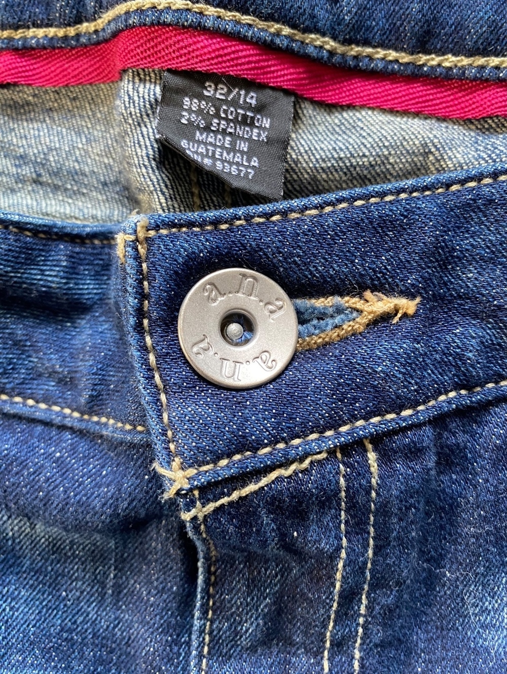 2000 Low Mid Rise Womens Jeans Size 32 Bootcut Blue Denim Retro Streetwear - Picture 3 of 5